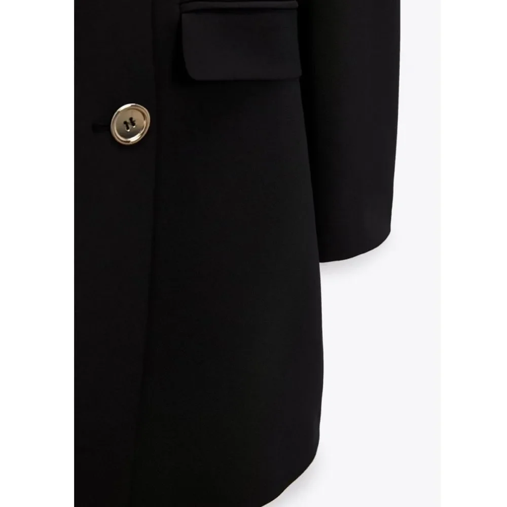 ZARA DOUBLE BREASTED LONG BLAZER NWT L - Picture 12 of 12